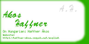 akos haffner business card